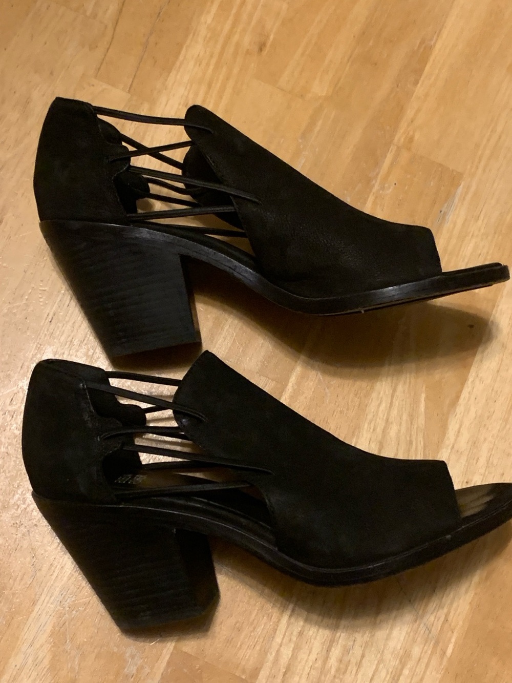Eileen Fisher Black Suede Ankle Booties